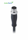 M12 T Stromkabel-Unshielded freies Ende Pin Connector Molded Withs 12A des Code-Mann4