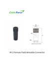 Kunststoffschraube PG7 PG9 IP67 IP68 M12 5-poliger Stecker A-Code-Buchse Feldinstallation