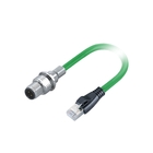 RJ45 M12 Stecker D-Code Panel Mount Connector PVC Cat5e Ethernet-Kabel