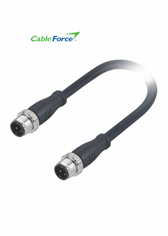 Ein Rundsteckverbinder des Code-wasserdichter Sensor-M12 formte UnShielded Kabel 1M PVCs