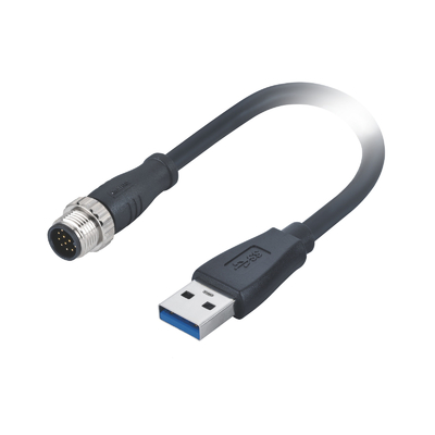 1A 30V M12 zu USB verkabeln Iec 61076 AWG-Lehre24 2 101 Standard IP60