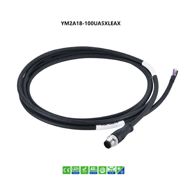 Kodierte Verbindungsstücke 10m des PUR-Sensor-Auslöser-M12 A des Kabel-8pin Unshielded